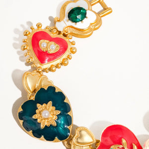 FLANERIE ACCESSORIES | Elysian Boho Baroque Heart Bracelet | Gold