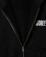 Load image into Gallery viewer, OBEY | Margin Faded Zip Hood | Faded Digital Black - LONDØNWORKS