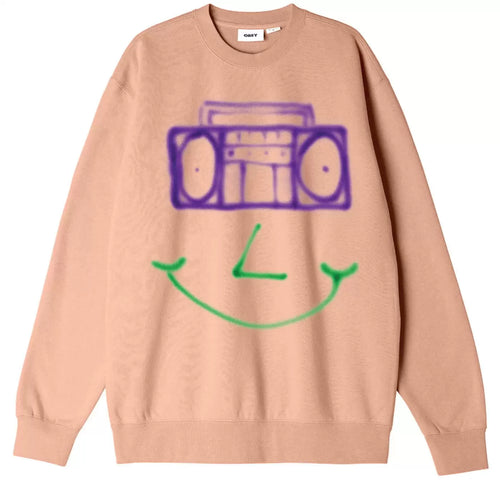 OBEY | Happy Boombox Sweater | Peach Parfait - LONDØNWORKS