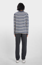 Load image into Gallery viewer, LOREAK MENDIAN | Striped Dot M T-Shirt | Ecru/Blue