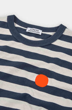 Load image into Gallery viewer, LOREAK MENDIAN | Striped Dot M T-Shirt | Ecru/Blue