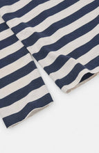 Load image into Gallery viewer, LOREAK MENDIAN | Striped Dot M T-Shirt | Ecru/Blue