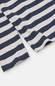 LOREAK MENDIAN | Striped Dot M T-Shirt | Ecru/Blue