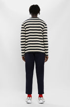 Load image into Gallery viewer, LOREAK MENDIAN | Camiseta Striped Dot T-Shirt | Dark Blue &amp; Clay Green