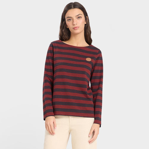 LOREAK MENDIAN | Striped Dot W T-Shirt | Red/Dark