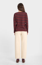 Load image into Gallery viewer, LOREAK MENDIAN | Striped Dot W T-Shirt | Red/Dark
