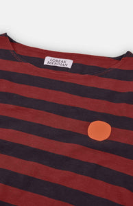 LOREAK MENDIAN | Striped Dot W T-Shirt | Red/Dark