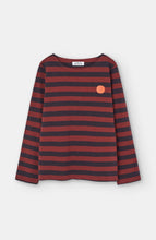 Load image into Gallery viewer, LOREAK MENDIAN | Striped Dot W T-Shirt | Red/Dark