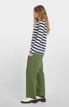 Load image into Gallery viewer, LOREAK MENDIAN | Striped Dot W T-Shirt | Ecru/Blue