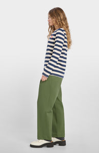 LOREAK MENDIAN | Striped Dot W T-Shirt | Ecru/Blue