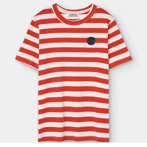 LOREAK MENDIAN | Hazpa Dot  T-Shirt | Red & White - LONDØNWORKS