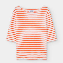 Load image into Gallery viewer, LOREAK MENDIAN | Bogak W SS T-shirt | Orange/Off White