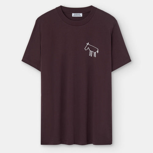 LOREAK MENDIAN | Burro Men's T-Shirt | Burgundy