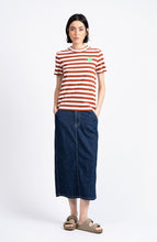 Load image into Gallery viewer, LOREAK MENDIAN | Hazpe Dot W T-Shirt | Off White/Cinnamon Stick