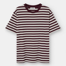 Load image into Gallery viewer, LOREAK MENDIAN | LM Stripe T-Shirt | Burgundy