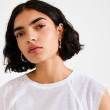 Load image into Gallery viewer, PILGRIM | Iris Hoop Earrings | Gold Plated