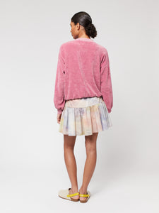 BOBO CHOSES | Butterfly Embroidery Dropped Shoulder Sweatshirt | Coral Pink - LONDØNWORKS