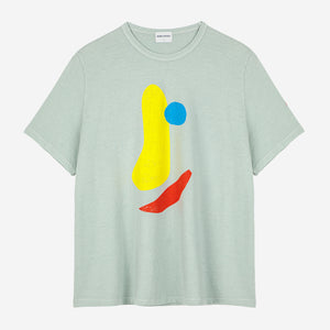 BOBO CHOSES | Smiling Mask Print T-Shirt | Turquoise - LONDØNWORKS