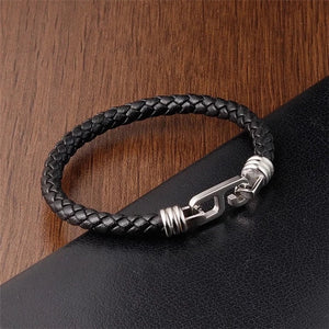 GLEN OGAL GROUP | Single Leather Hook Bracelet | Black