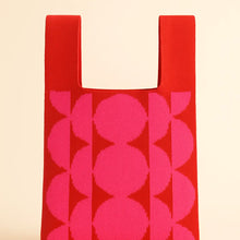 Load image into Gallery viewer, TOKEII | Pink Rythm Knitted Bag Small + Strap | Red Pink