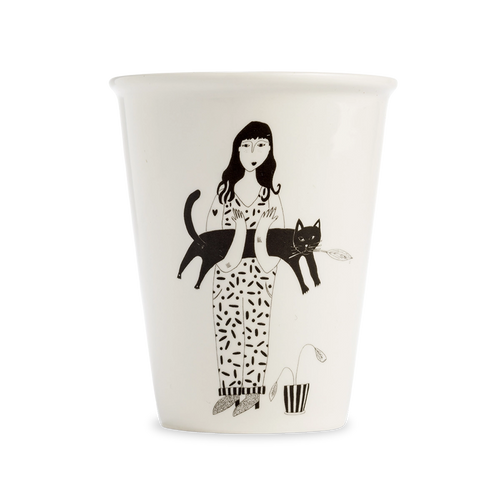 HELEN B | Porcelain Cup | Black Cat