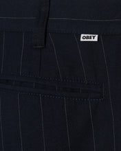 Load image into Gallery viewer, OBEY | Dean Stripe Pleated Pants | Midnight Navy - LONDØNWORKS