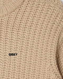 OBEY | Bold Chunky Sweater | Oatlmeal - LONDØNWORKS