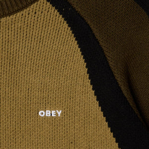 OBEY | Raglan Crewneck Sweater | Mermaid Green - LONDØNWORKS