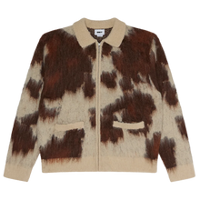 Load image into Gallery viewer, OBEY | Cow Pattern Zip Sweater | Cow Multi