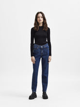 Load image into Gallery viewer, SELECTED FEMME | Tapered Jeans | Dark Blue Denim - LONDØNWORKS