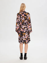Load image into Gallery viewer, SELECTED FEMME | Printed Long Sleeve Mini Dress | Black/Multi - LONDØNWORKS