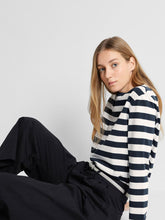 Load image into Gallery viewer, SELECTED FEMME | Essential Long Sleeve Striped Boxy Tee | Dark Sapphire &amp; Bright White - LONDØNWORKS