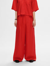 Load image into Gallery viewer, SELECTED FEMME | Lyra Wide Linen Trousers | Scarlet Flame - LONDØNWORKS