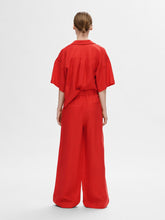 Load image into Gallery viewer, SELECTED FEMME | Lyra Wide Linen Trousers | Scarlet Flame - LONDØNWORKS