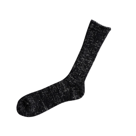 NISHIGUCHI KUTSUSHITA | Hemp Cotton Ribbed Socks | Midnight