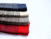 Load image into Gallery viewer, NISHIGUCHI KUTSUSHITA | Oslo Wool Jaquard Socks | Red - LONDØNWORKS