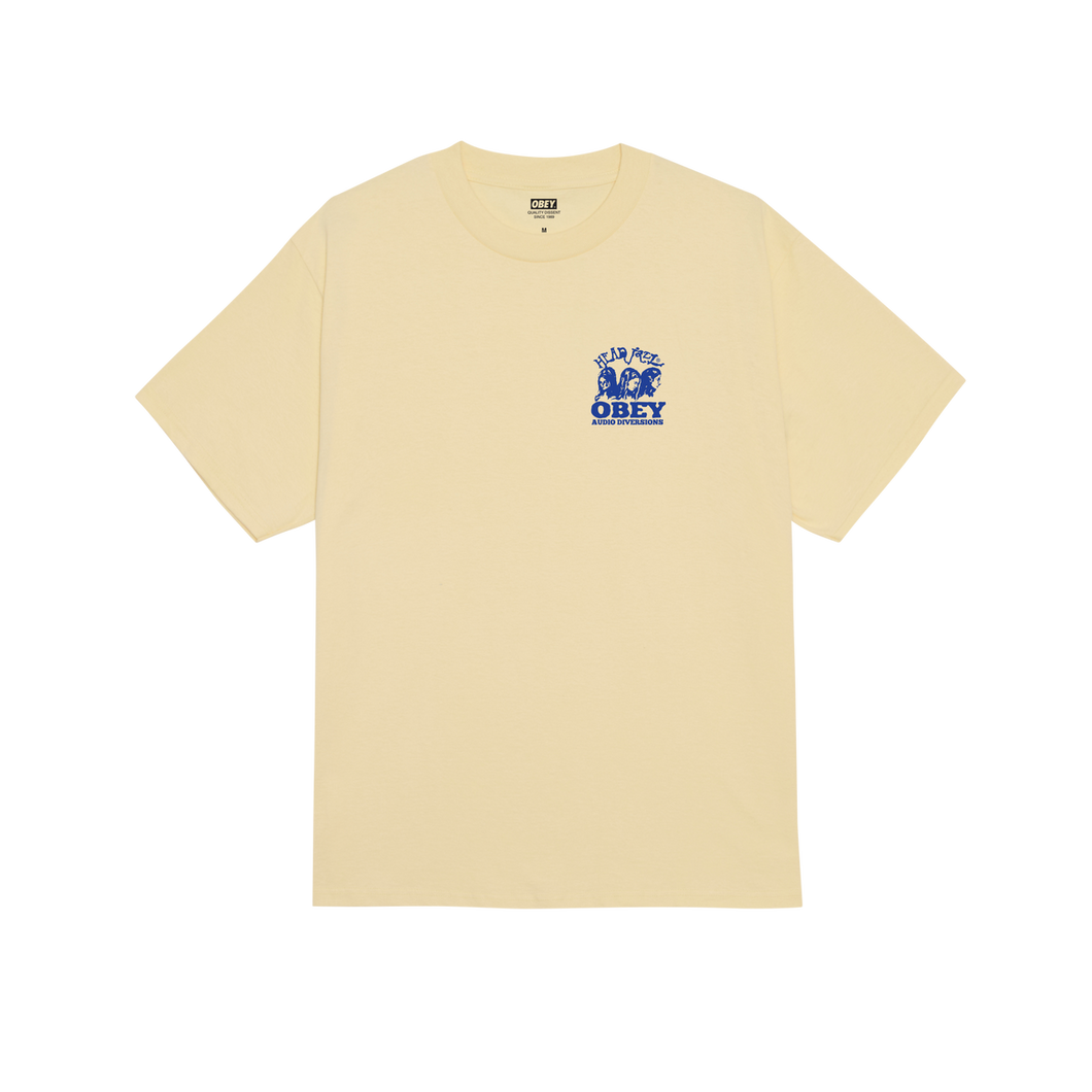 OBEY | Head Jazz 2 T-Shirt | Pale Yellow - LONDØNWORKS