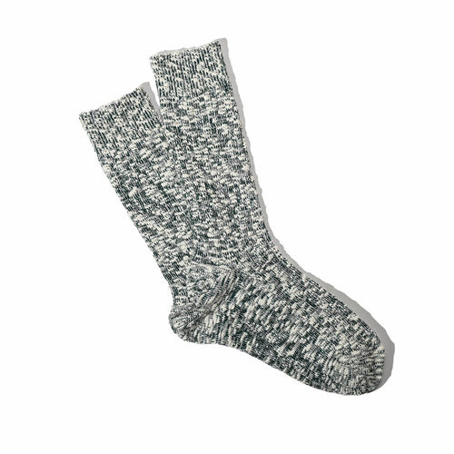 ANONYMOUSISM | Light Slub Crew Socks | Moss - LONDØNWORKS