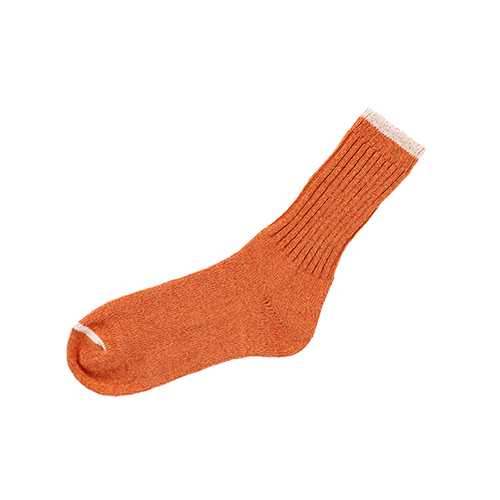 NISHIGUCHI KUTSUSHITA | Boston Silk Cotton Socks | Beer Amber