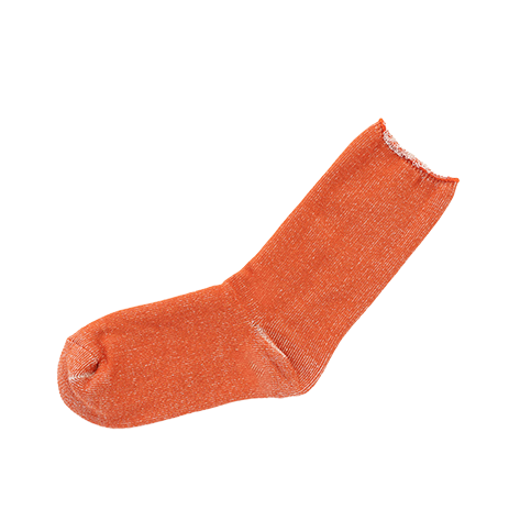 NISHIGUCHI KUTSUSHITA | Silk Cotton Lounge Socks | Beer Amber