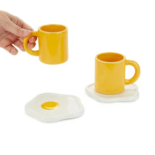 Load image into Gallery viewer, OLI OLSEN | Balvi Sunny Side Up Ceramic Espresso Cups | Set of 2