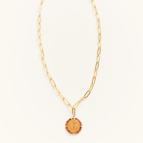 PALAS | Palma Sand Medal Necklace | Gold Plated - LONDØNWORKS