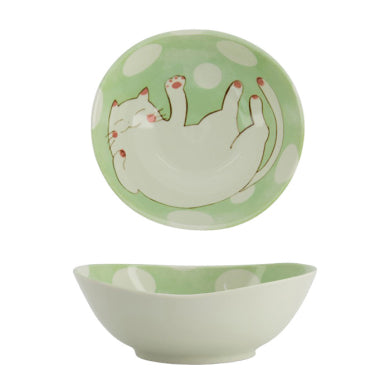 TOKYO DESIGN STUDIO | Neko Maruke Cat Bowl Small | Sage