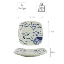 Load image into Gallery viewer, TOKYO DESIGN STUDIO | Neko Maruke Cat Plate | Let&#39;s Get Along Well - LONDØNWORKS