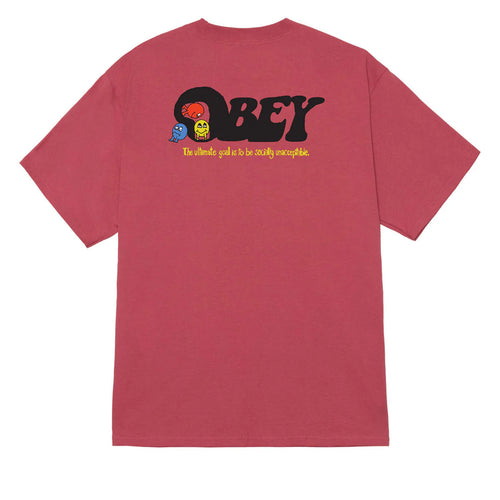 OBEY | Earth Drop Out T-Shirt | Mineral Red - LONDØNWORKS