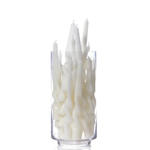 Load image into Gallery viewer, MÆGEN | Set of 3 Twist Taper Candles | Ice White - LONDØNWORKS