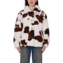 Load image into Gallery viewer, OBEY | Nolie Sherpa Short Coat | Cow Print