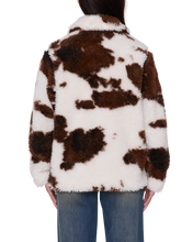 Load image into Gallery viewer, OBEY | Nolie Sherpa Short Coat | Cow Print