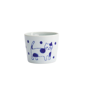 TOKYO DESIGN STUDIO | Neko Maruke Cat Cup | Blue - LONDØNWORKS