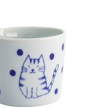 Load image into Gallery viewer, TOKYO DESIGN STUDIO | Neko Maruke Cat Cup | Blue - LONDØNWORKS